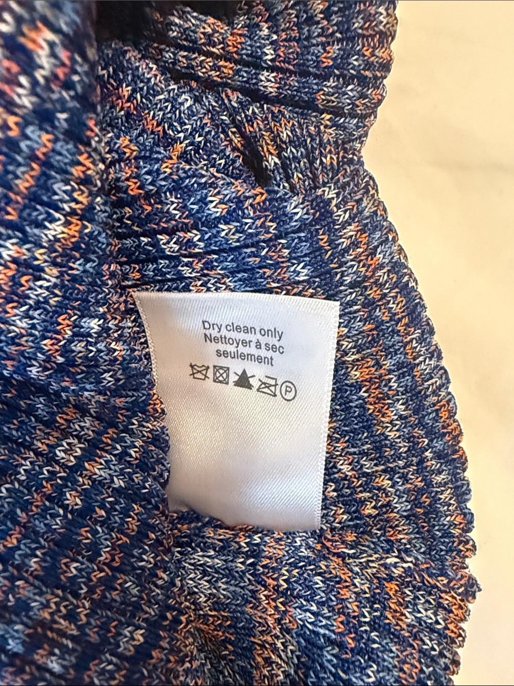 Veronica Beard Blue Multicolor Ribbed Sweater with Collar - Picture 7 of 9